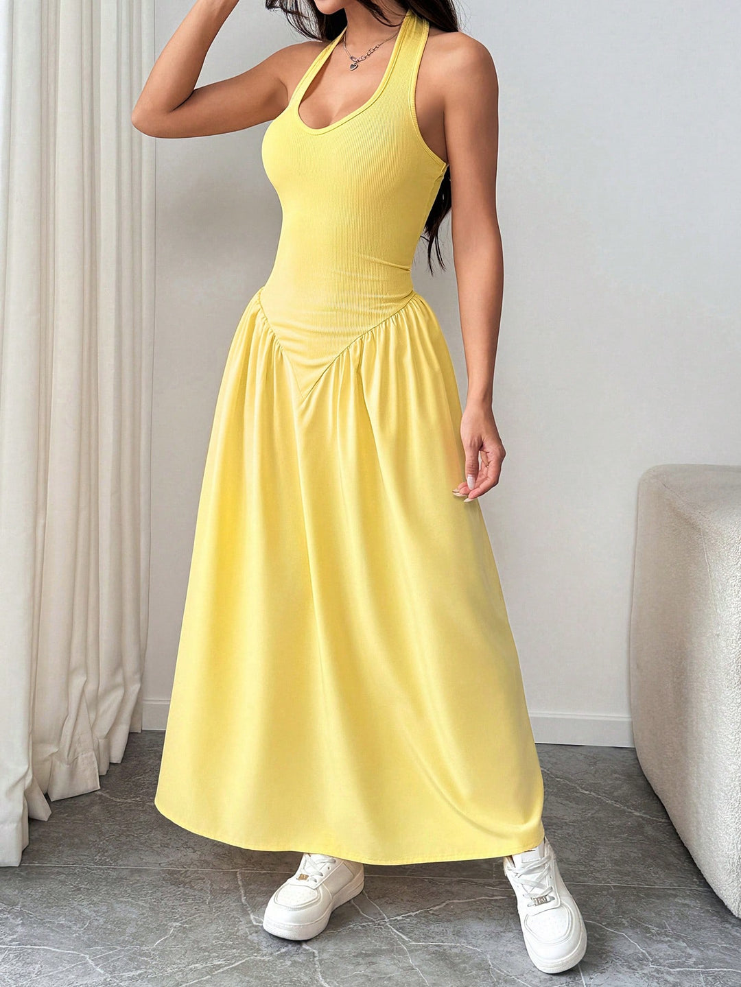 Rochie maxi SHEIN, galben