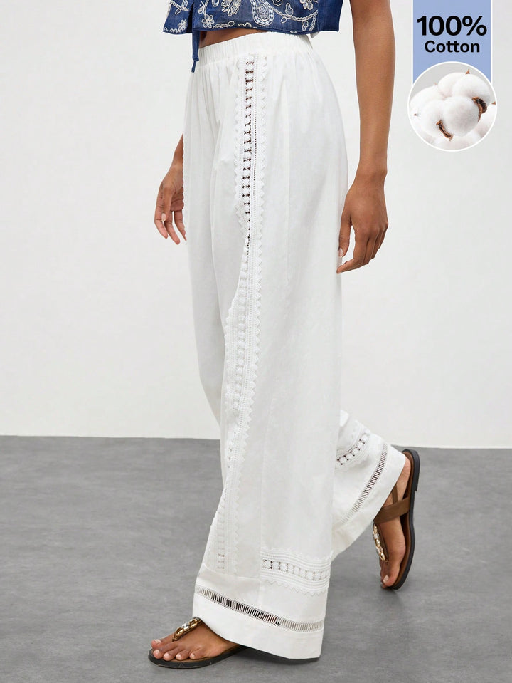 Pantaloni SHEIN, alb