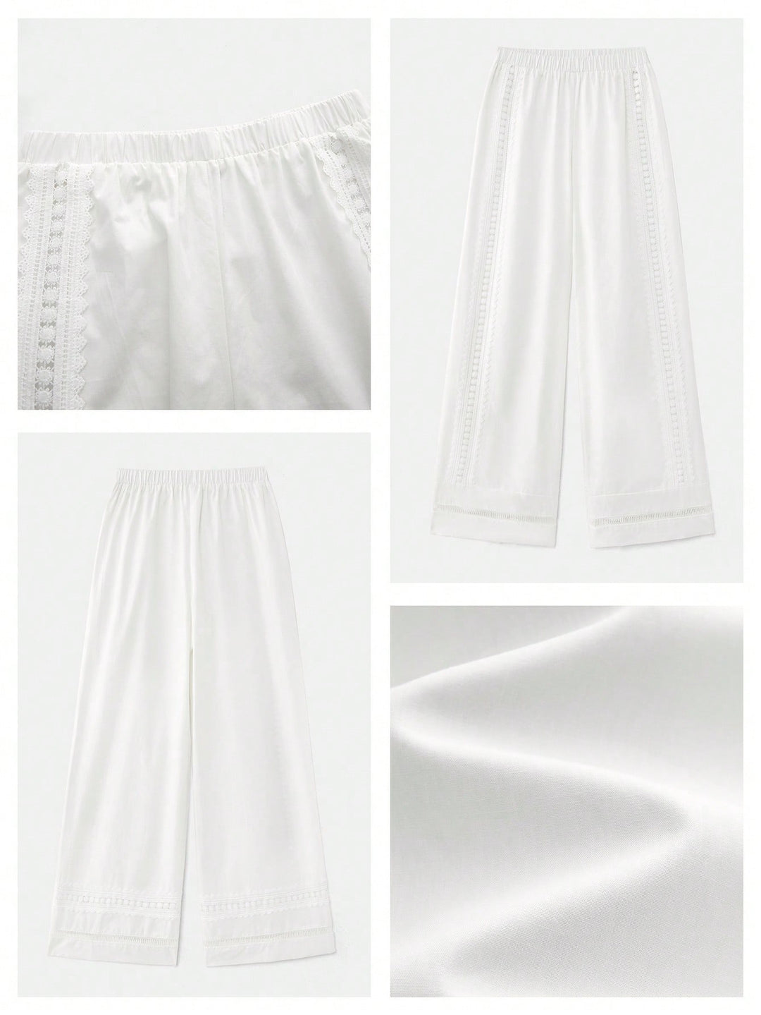 Pantaloni SHEIN, alb