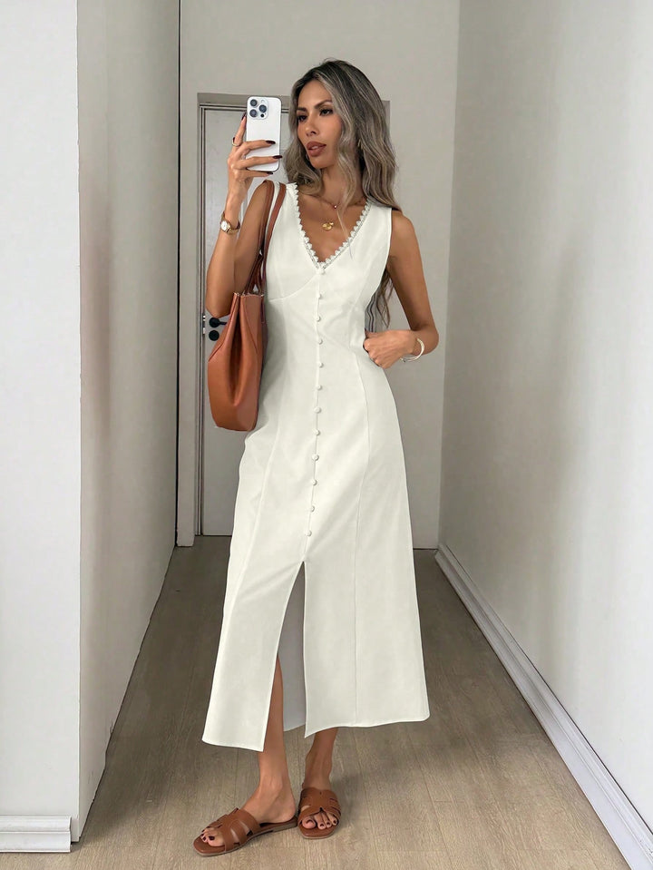 Rochie midi SHEIN, alb