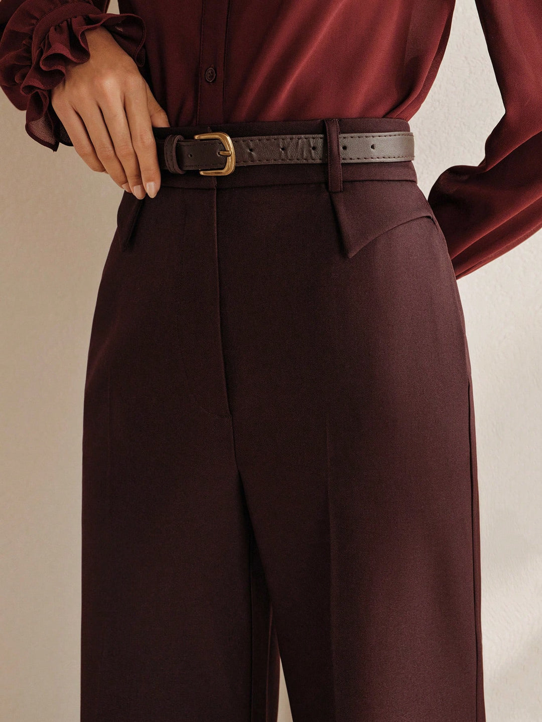 Pantalon SHEIN, maro
