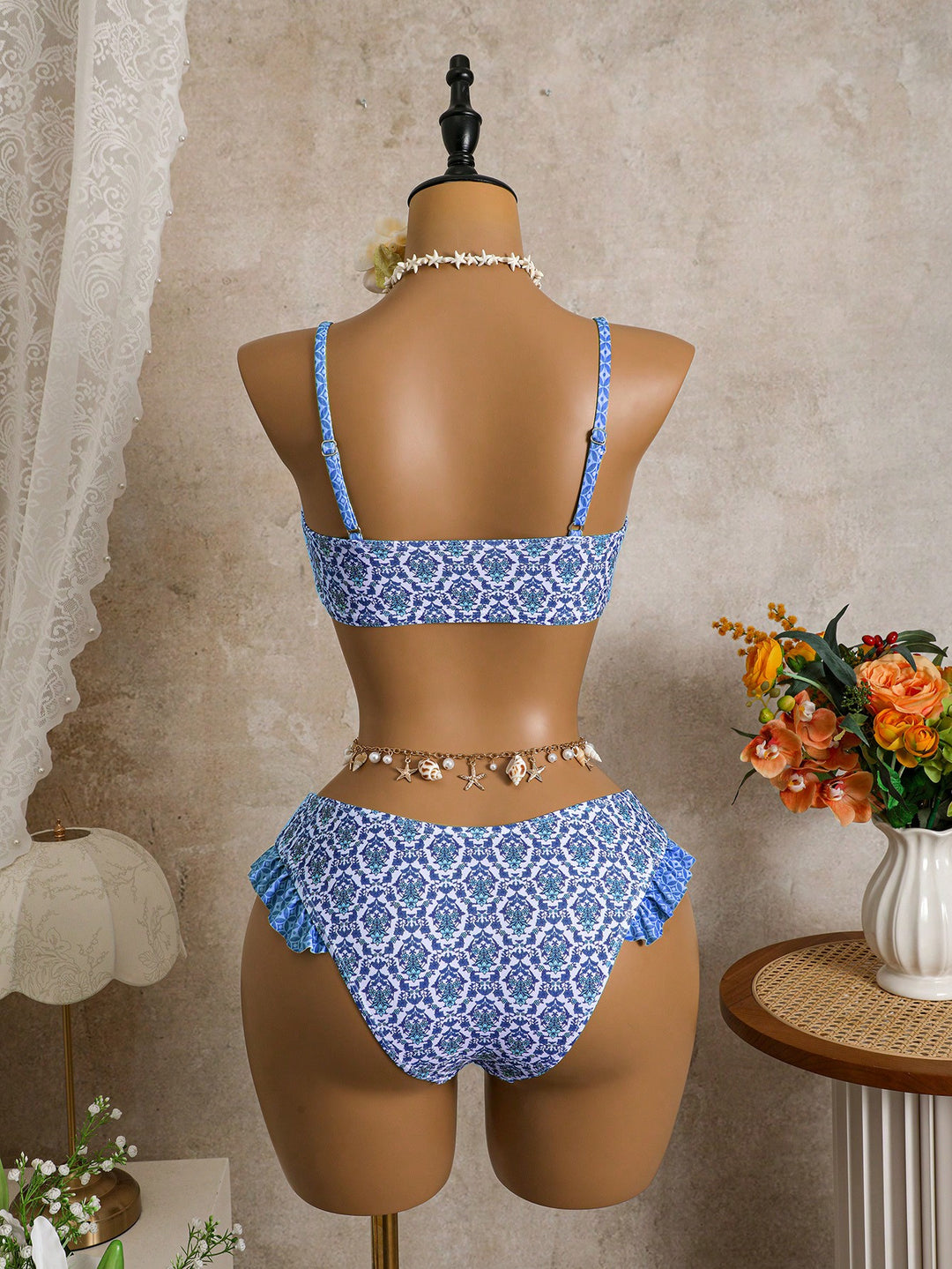 Set bikini SHEIN, albastru