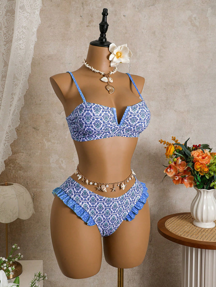Set bikini SHEIN, albastru