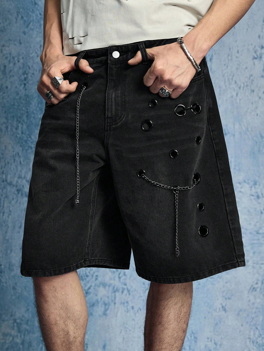 Pantaloni scurți SHEIN, negru