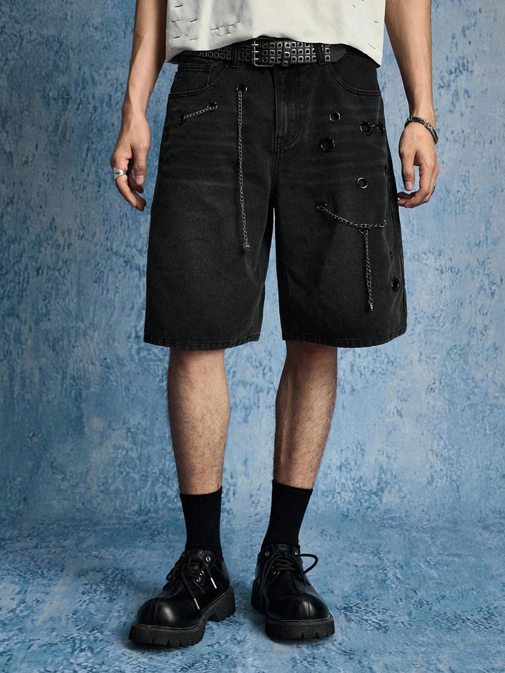 Pantaloni scurți SHEIN, negru