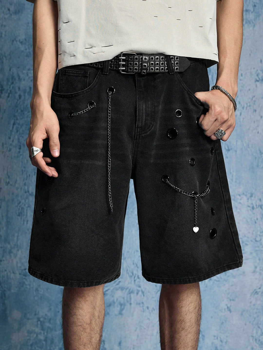 Pantaloni scurți SHEIN, negru