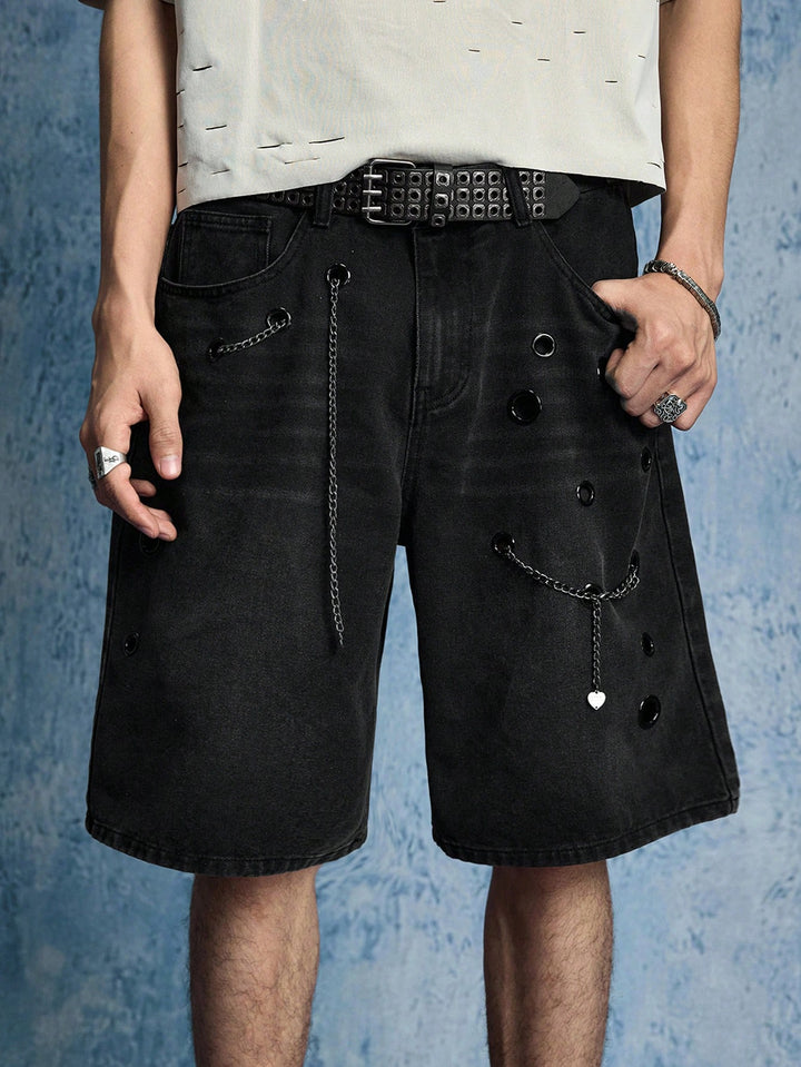 Pantaloni scurți SHEIN, negru