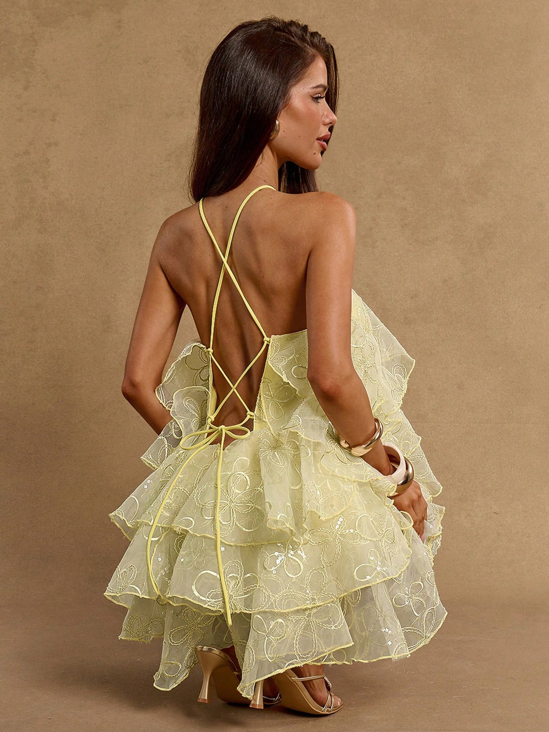 Rochie mini SHEIN, galben