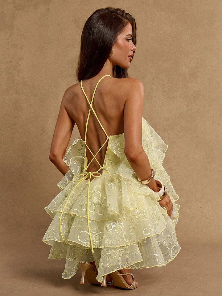 Rochie mini SHEIN, galben