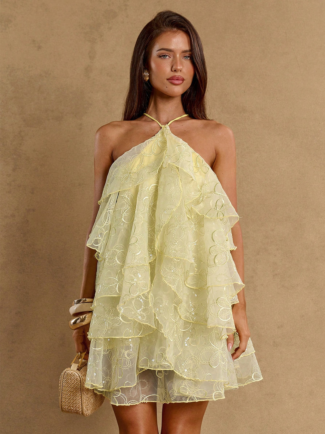 Rochie mini SHEIN, galben