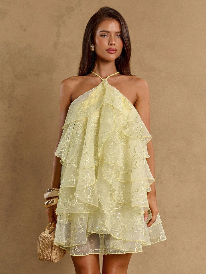 Rochie mini SHEIN, galben