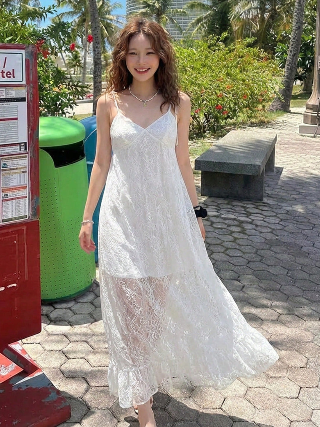 Rochie maxi SHEIN, alb