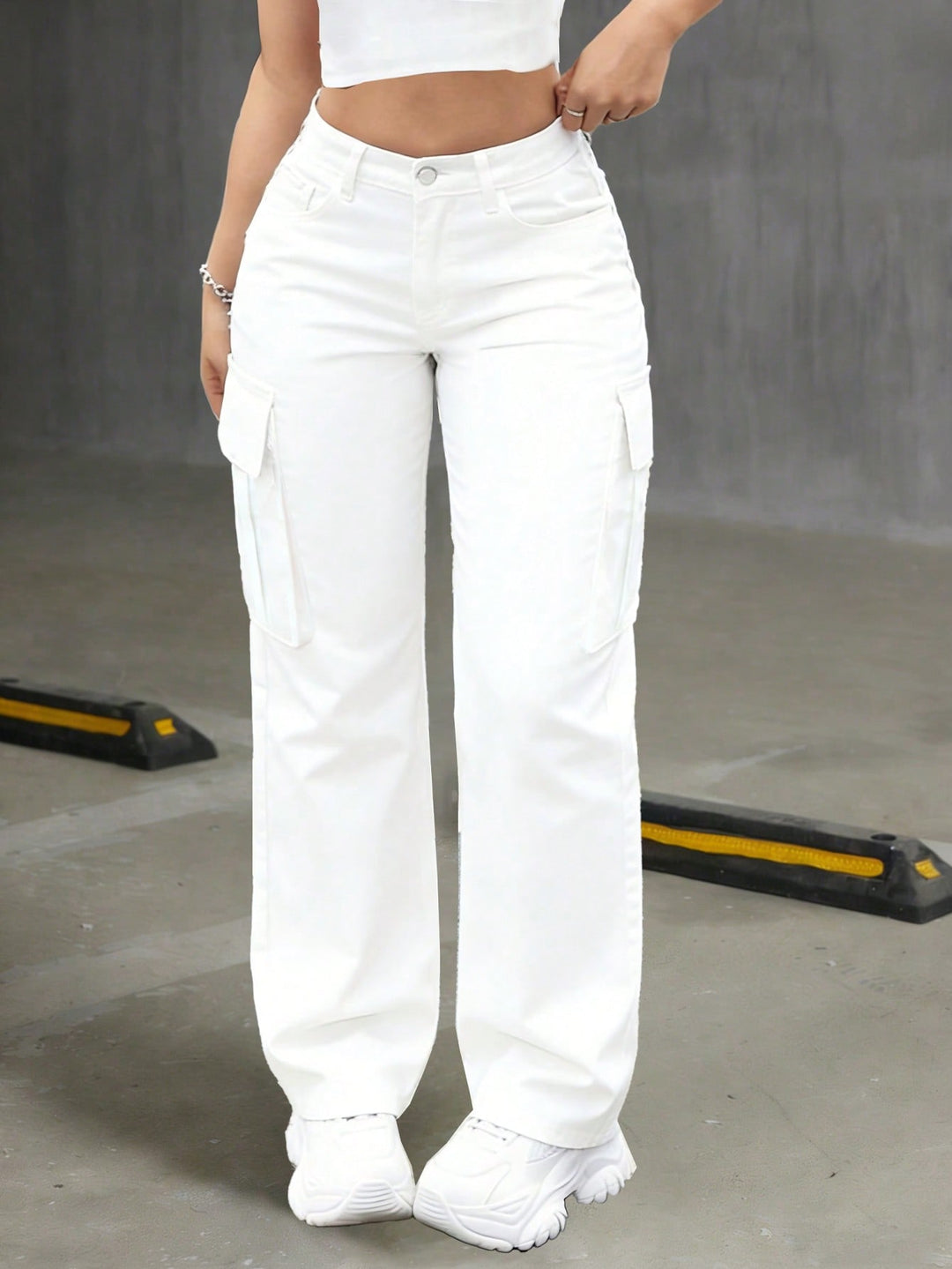 Jeans SHEIN, alb
