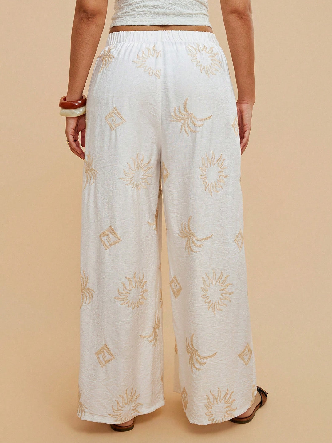Pantaloni SHEIN, alb