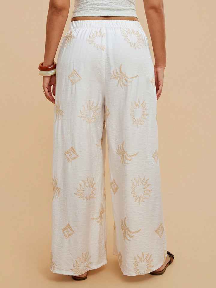 Pantaloni SHEIN, alb