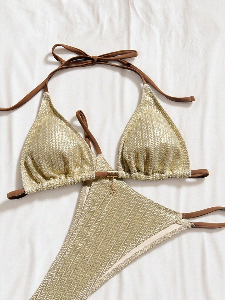 Set bikini SHEIN, auriu