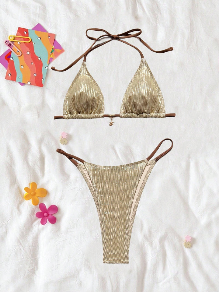 Set bikini SHEIN, auriu