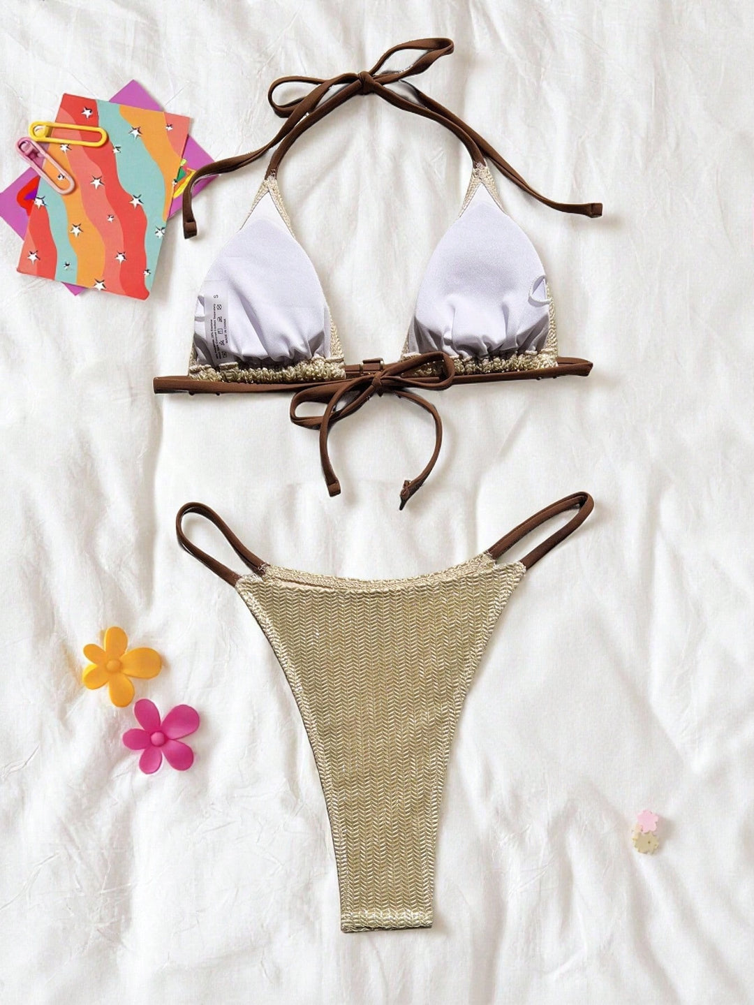 Set bikini SHEIN, auriu