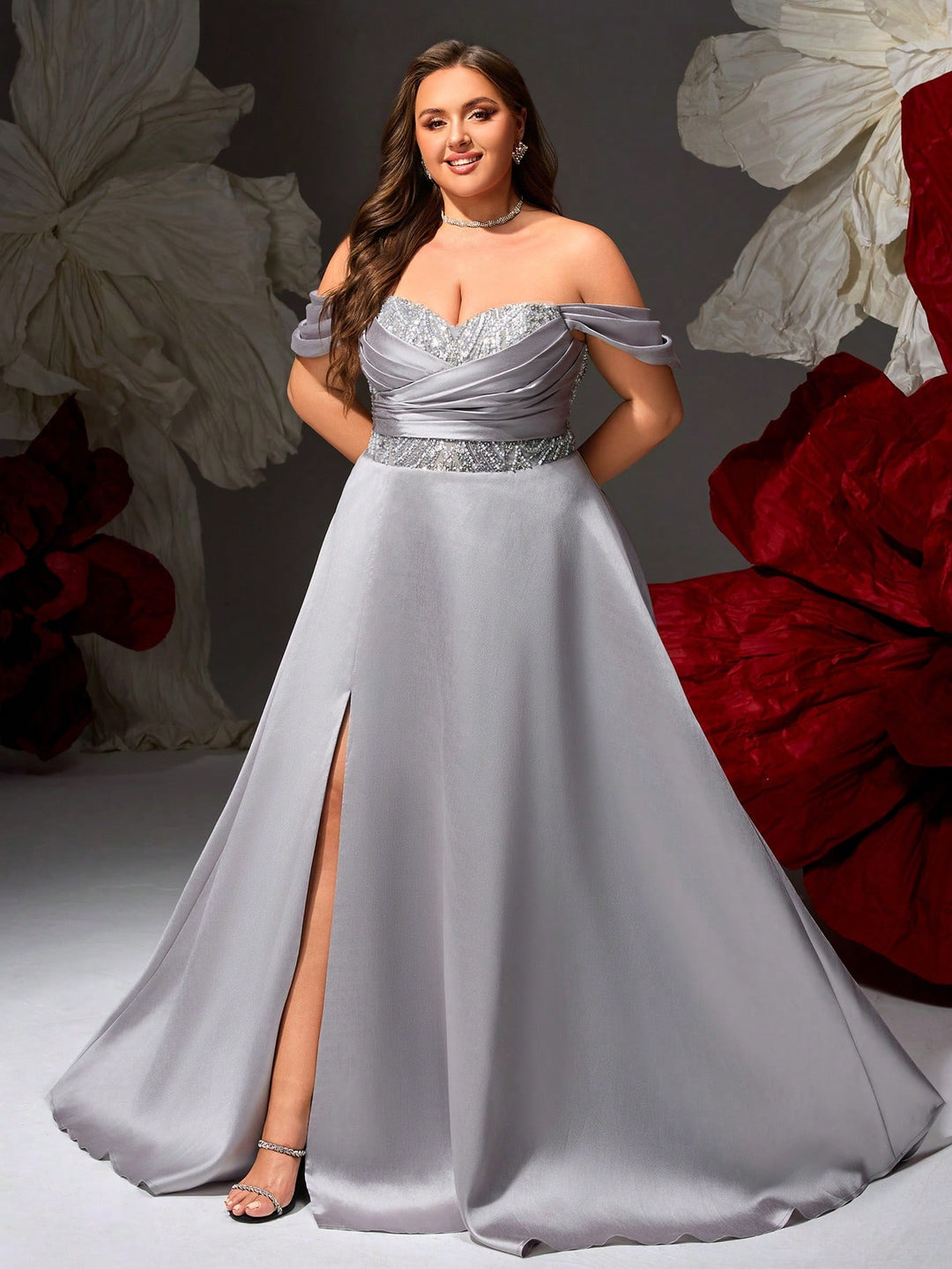 Rochie SHEIN, argintiu