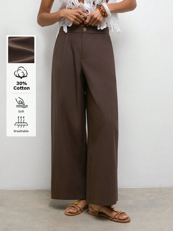 Pantaloni SHEIN, maro