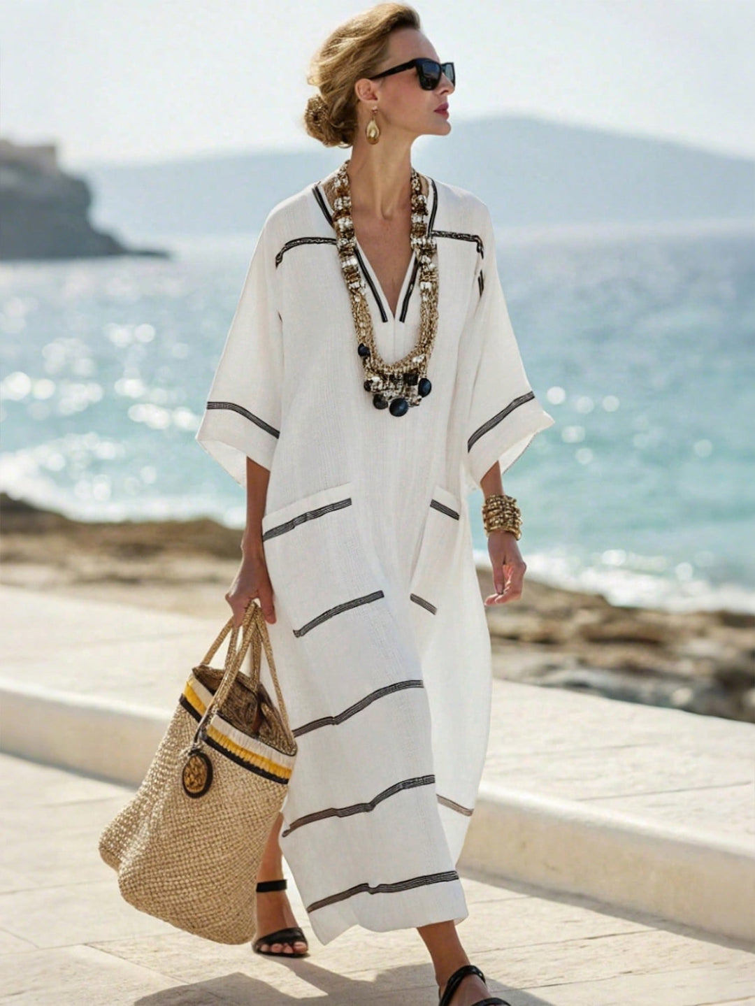 Rochie maxi SHEIN, bej