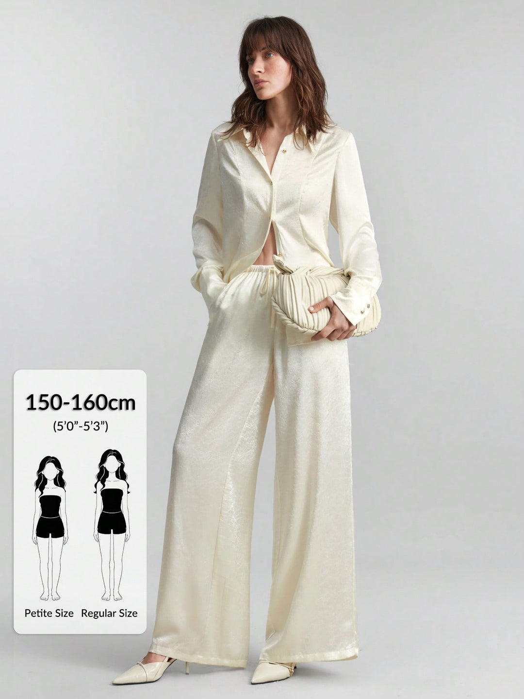 Pantaloni SHEIN, alb