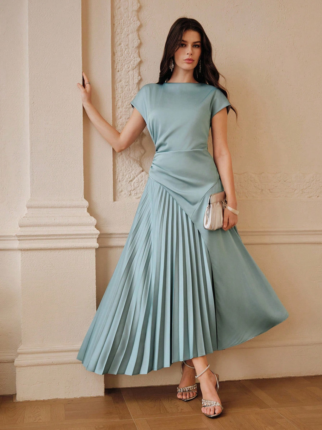 Rochie maxi SHEIN, turcoaz