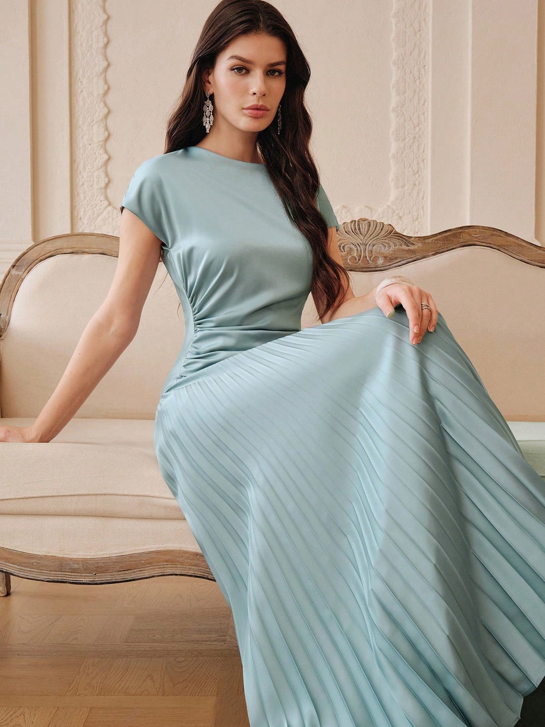 Rochie maxi SHEIN, turcoaz