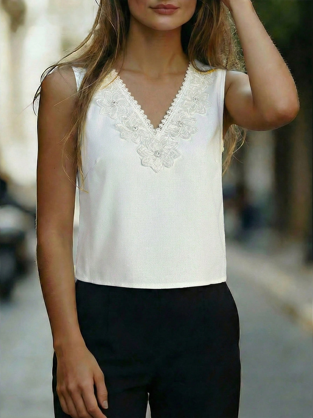 Top SHEIN, alb