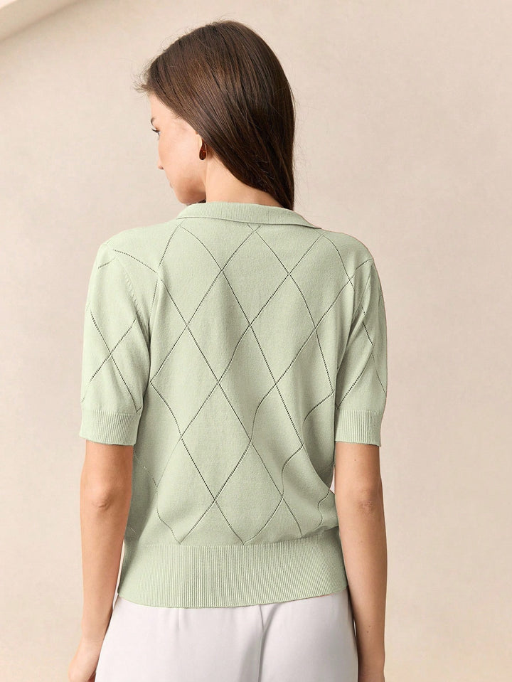 Top tricotat SHEIN, verde