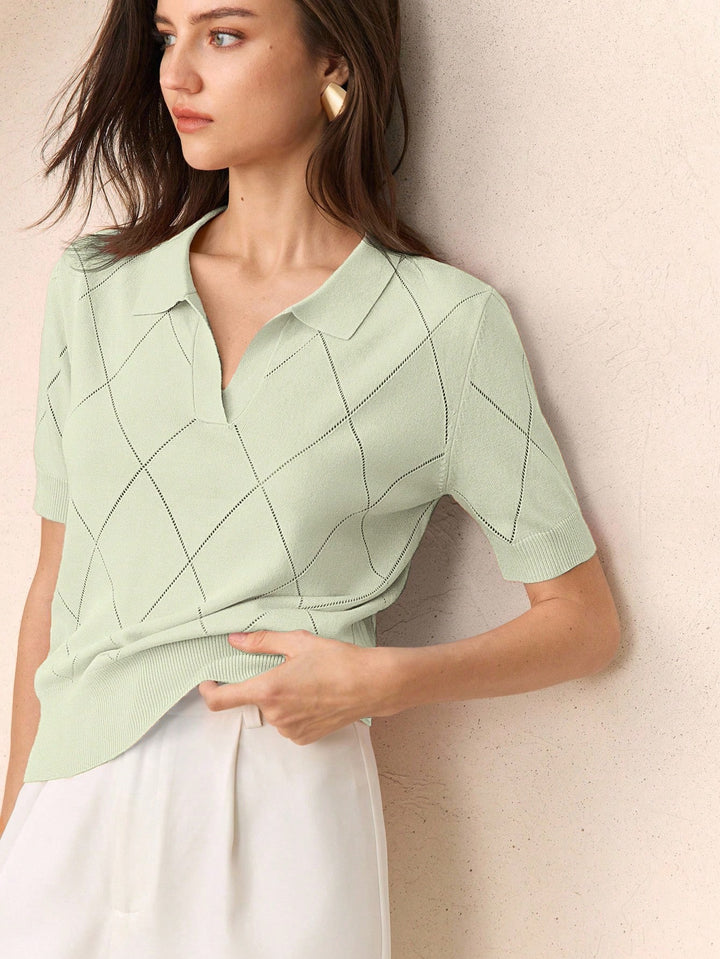 Top tricotat SHEIN, verde