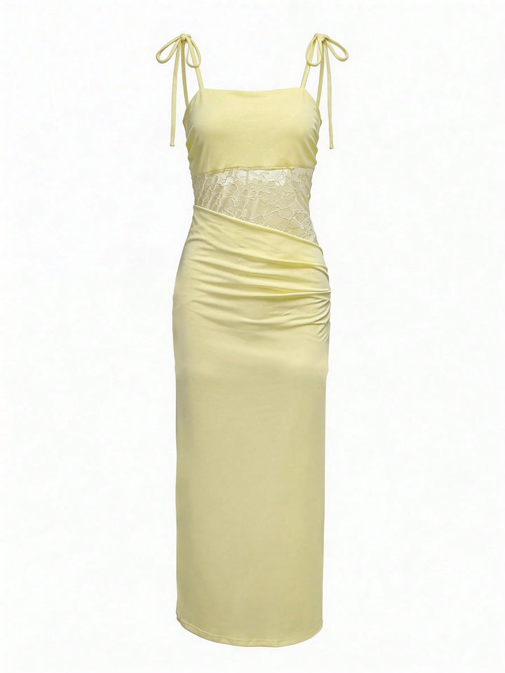 SHEIN maxi ruha, sárga