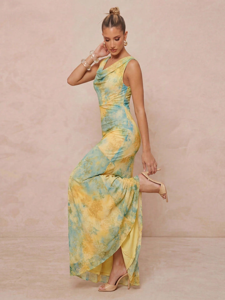 Rochie maxi SHEIN, mix culori