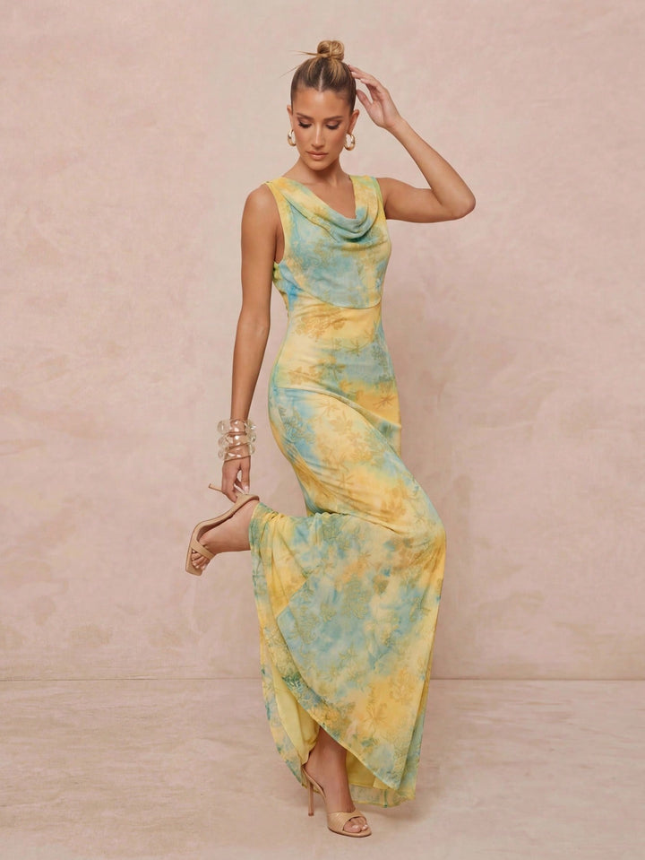 Rochie maxi SHEIN, mix culori