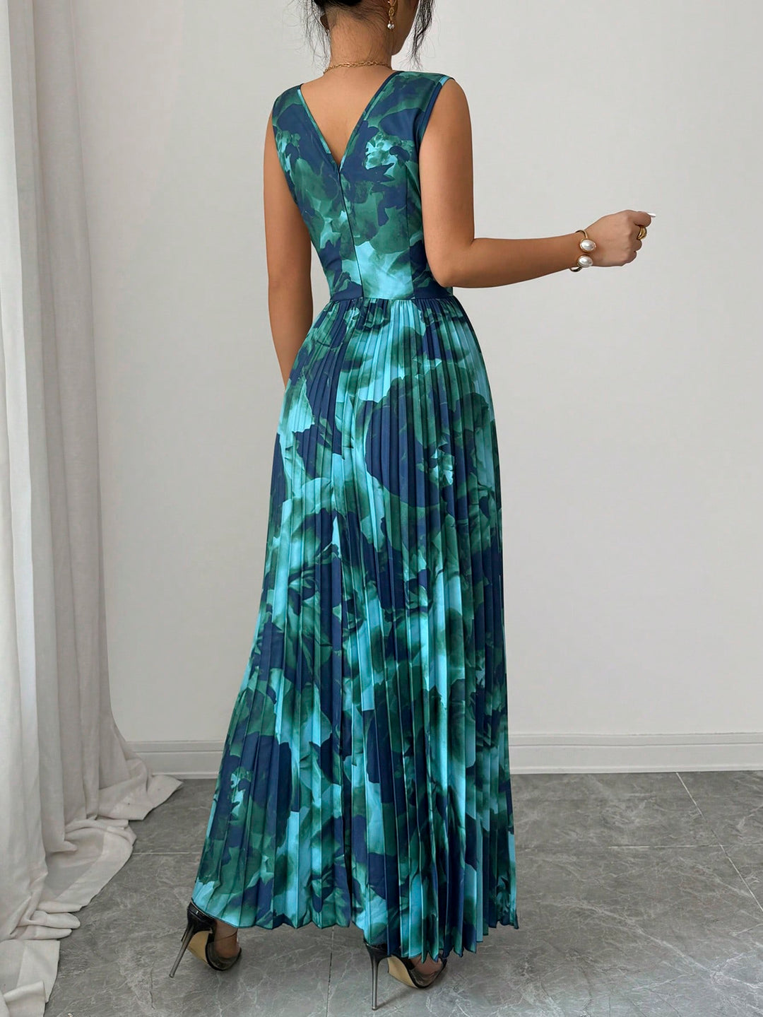 Rochie maxi SHEIN, verde