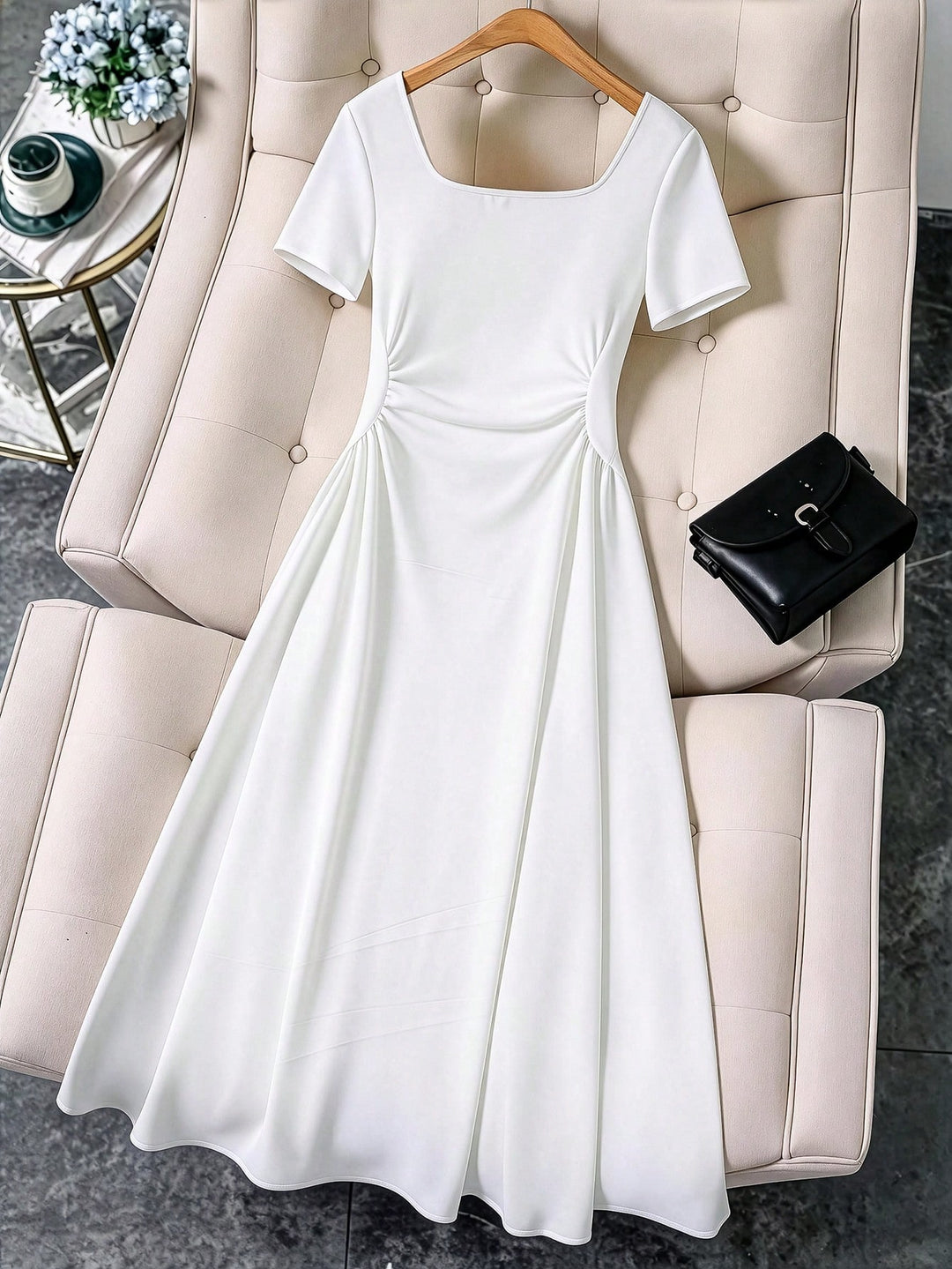 Rochie maxi SHEIN, alb