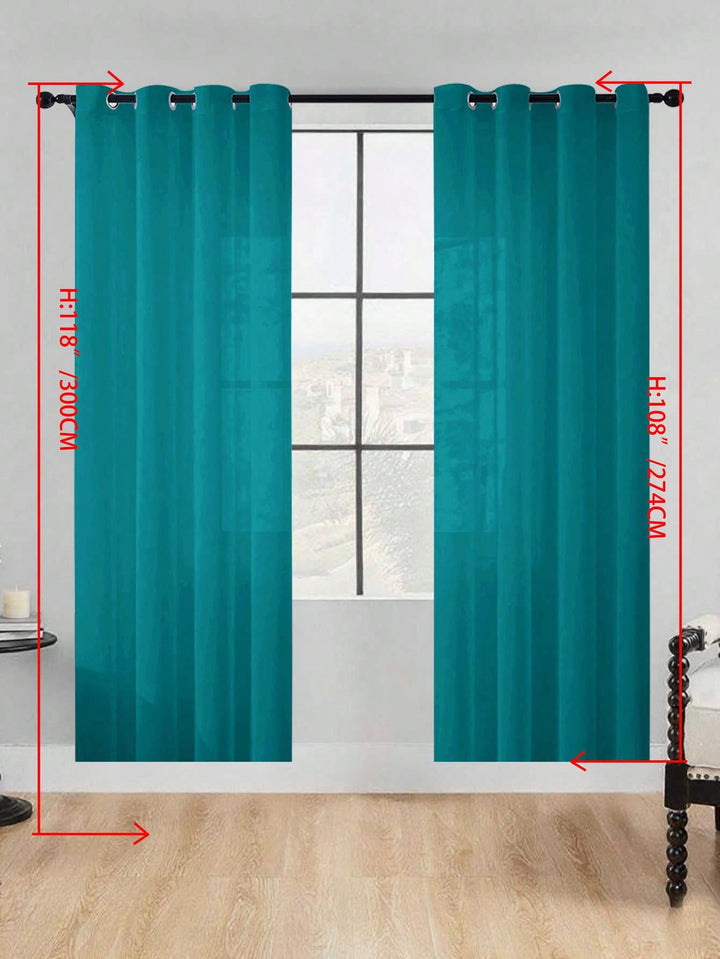 Perdele SHEIN, verde