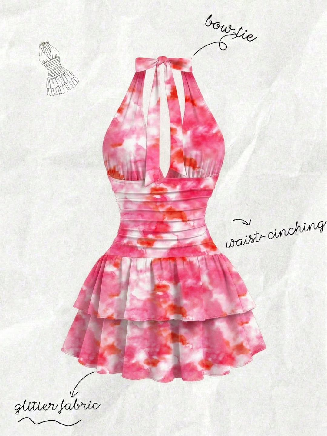 Rochie scurtă SHEIN, roz