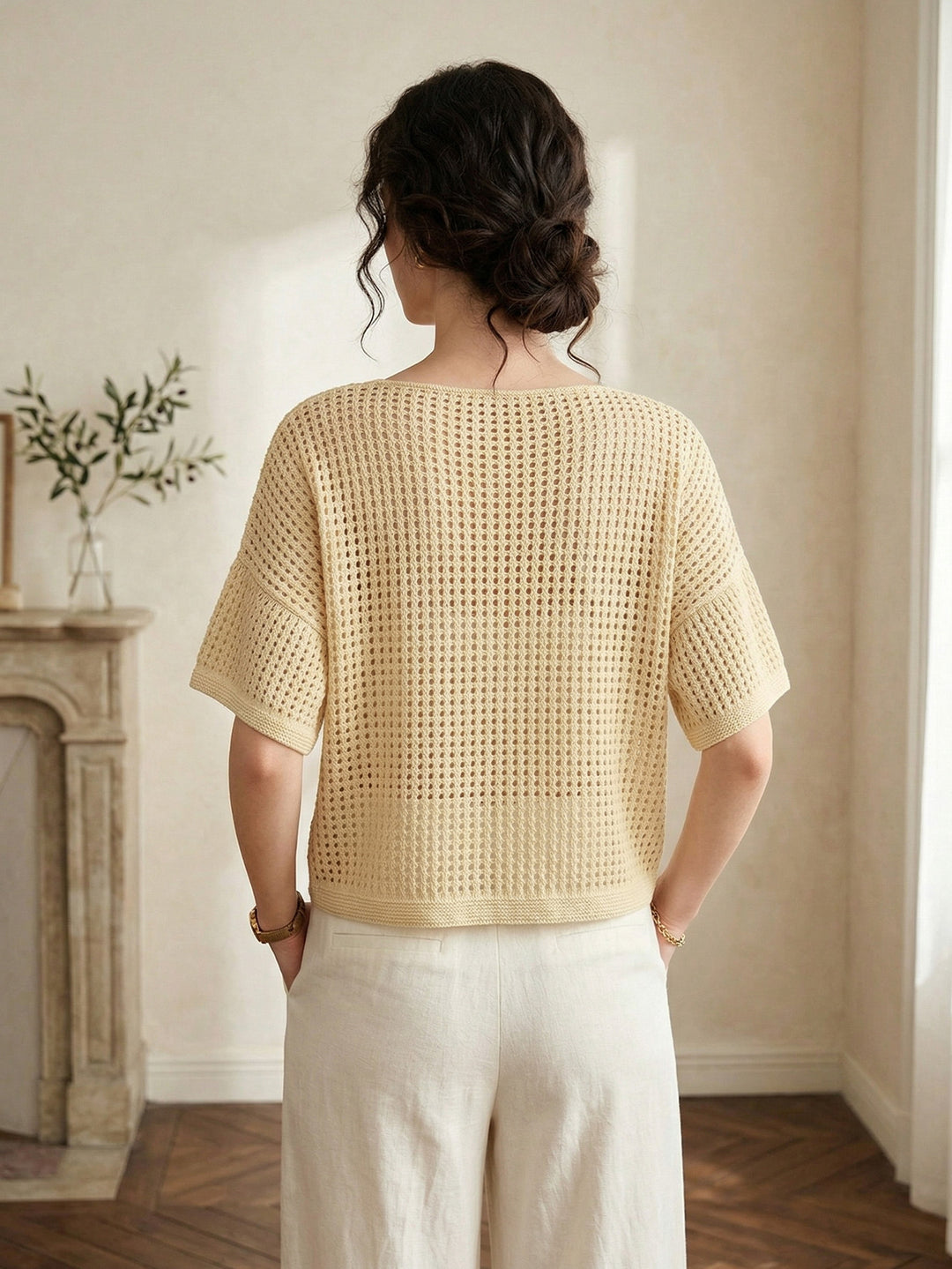 Top SHEIN, galben