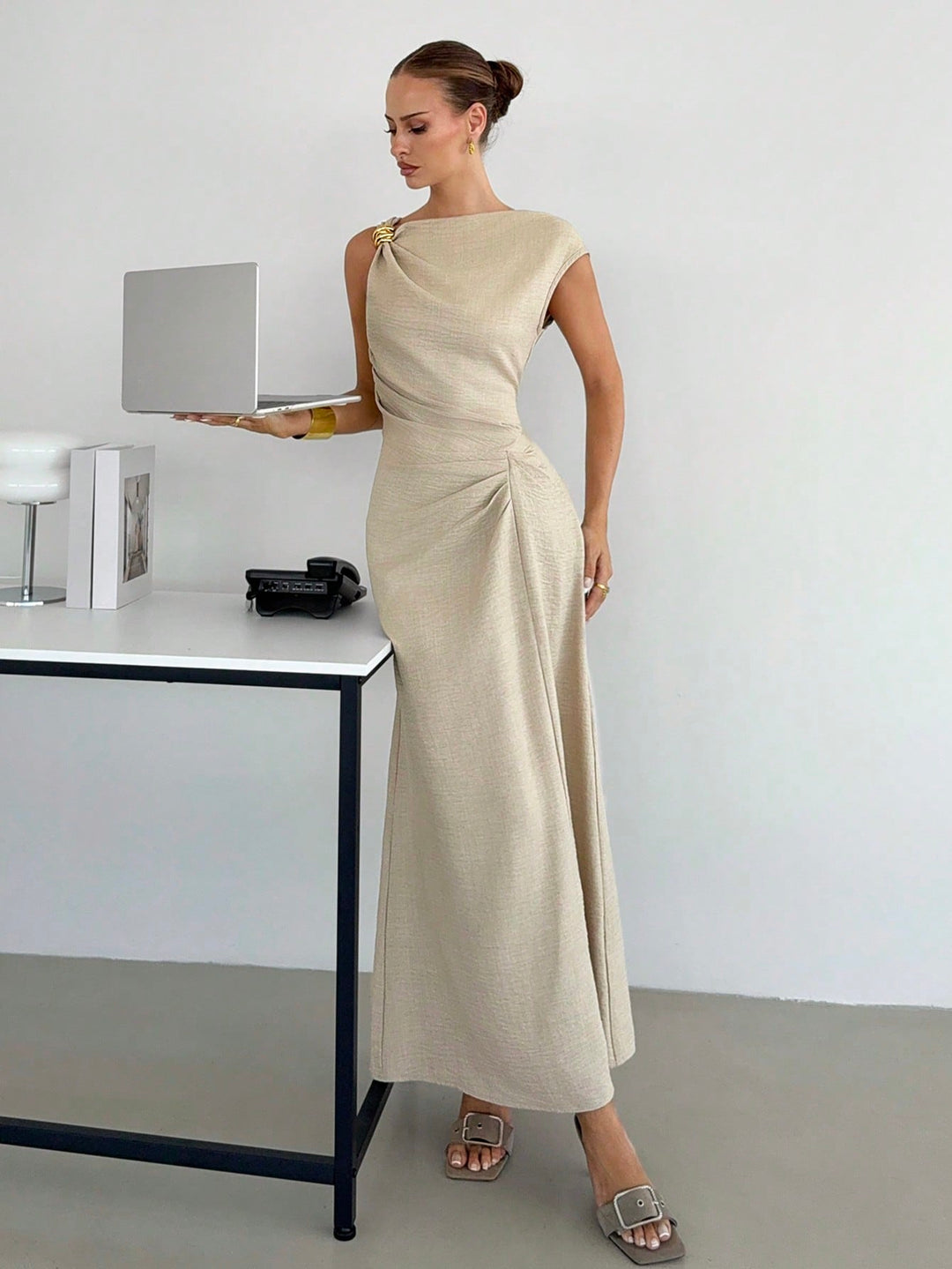 Rochie maxi SHEIN, portocaliu