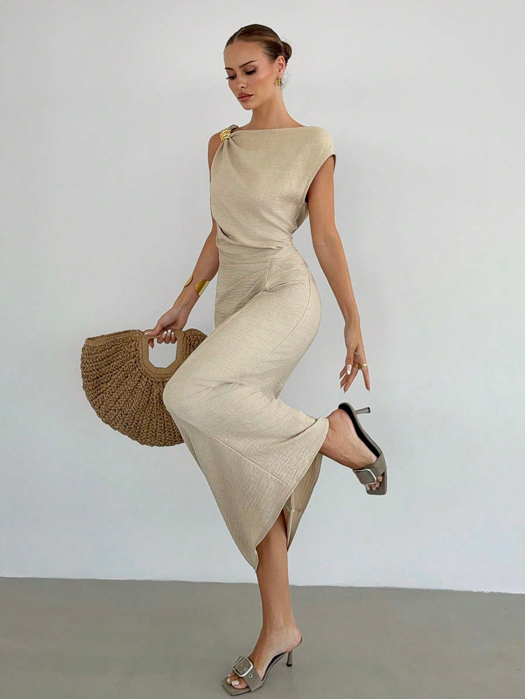 Rochie maxi SHEIN, portocaliu
