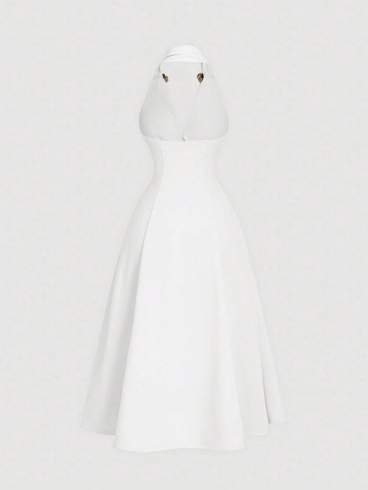Rochie midi SHEIN, alb