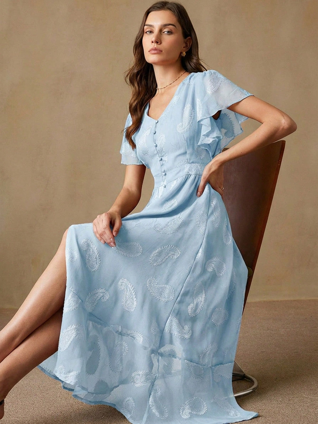 Rochie maxi SHEIN, albastru