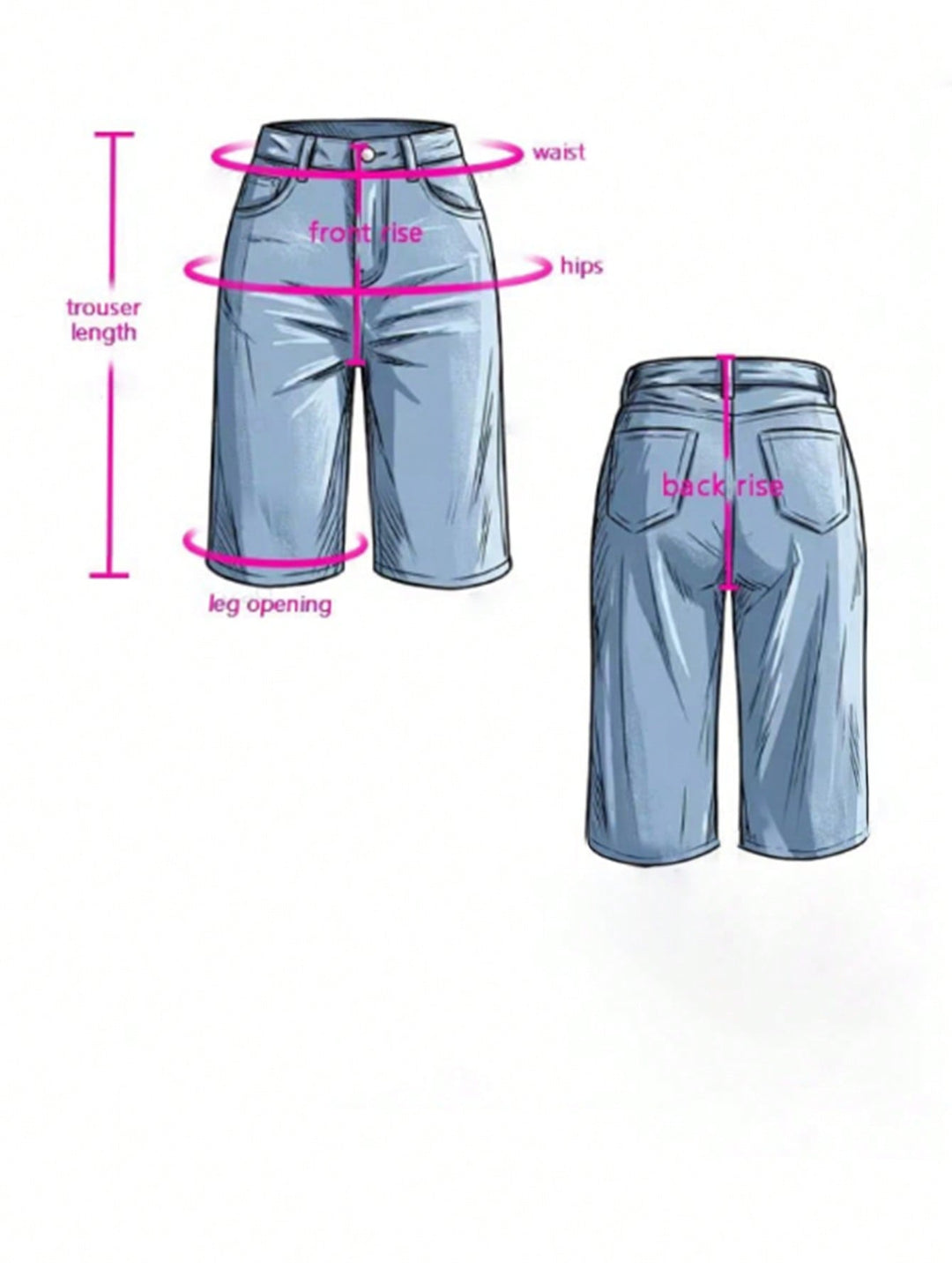 Pantaloni scurți SHEIN, albastru
