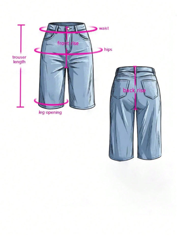 Pantaloni scurți SHEIN, albastru