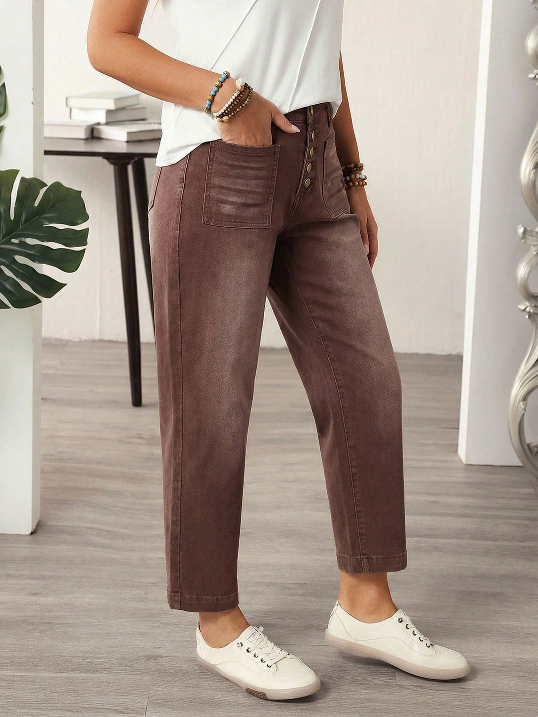 Jeans SHEIN, maro
