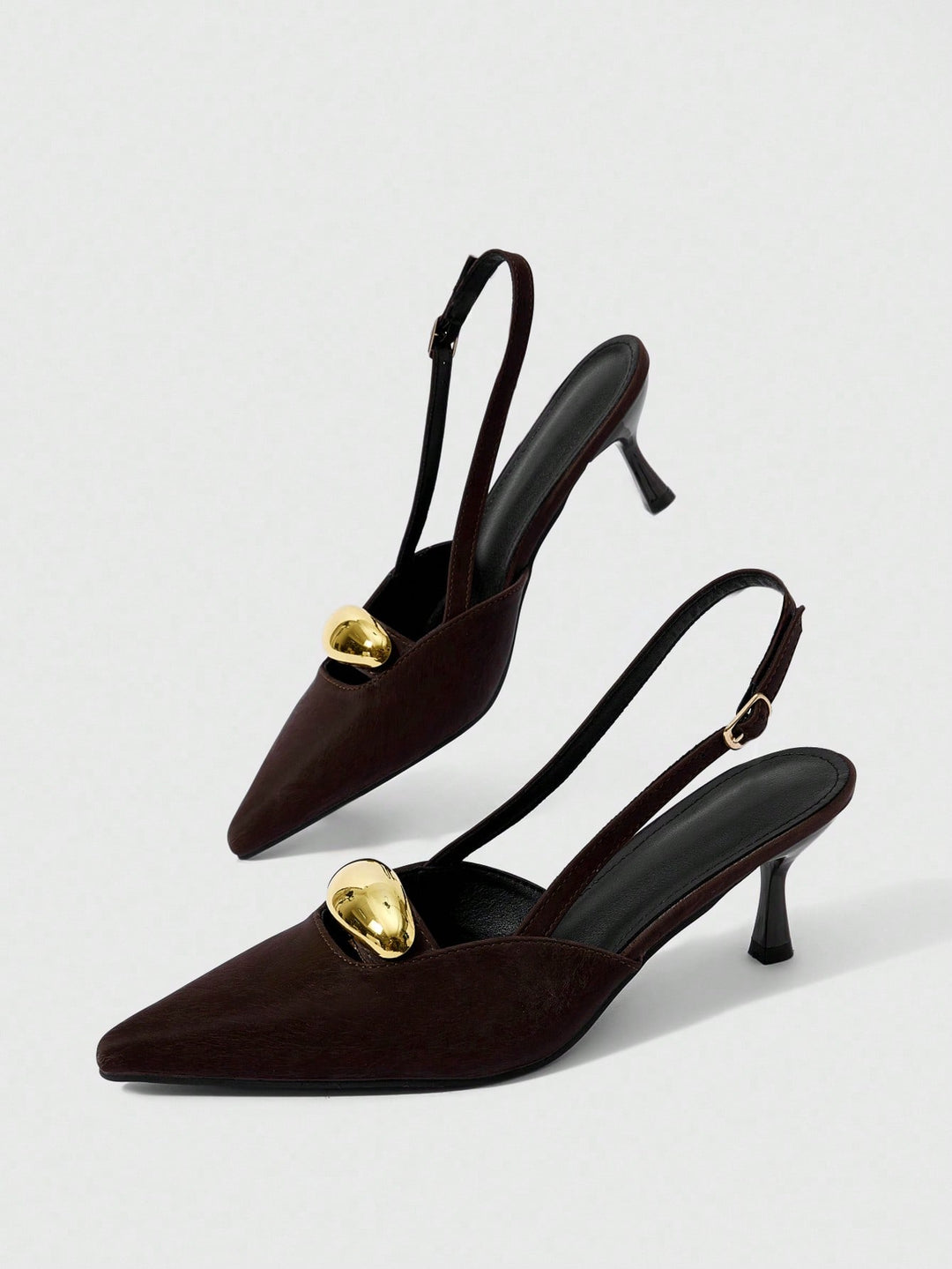 Pantofi cu toc SHEIN, maro