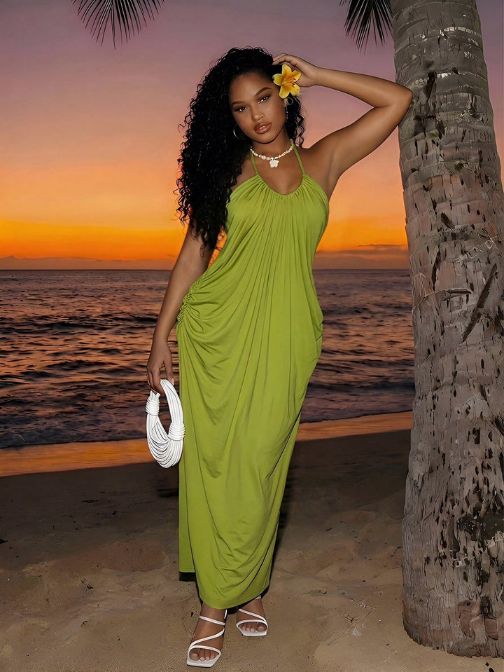 Rochie maxi SHEIN, verde