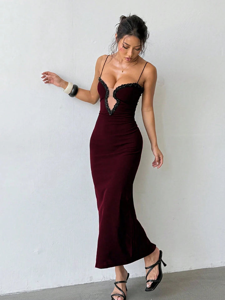 Rochie maxi SHEIN, vișiniu