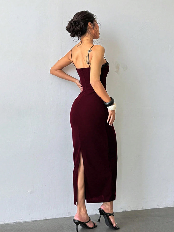 Rochie maxi SHEIN, vișiniu